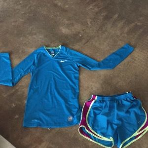 Womens Nike Running Top (xs) & Shorts (s)